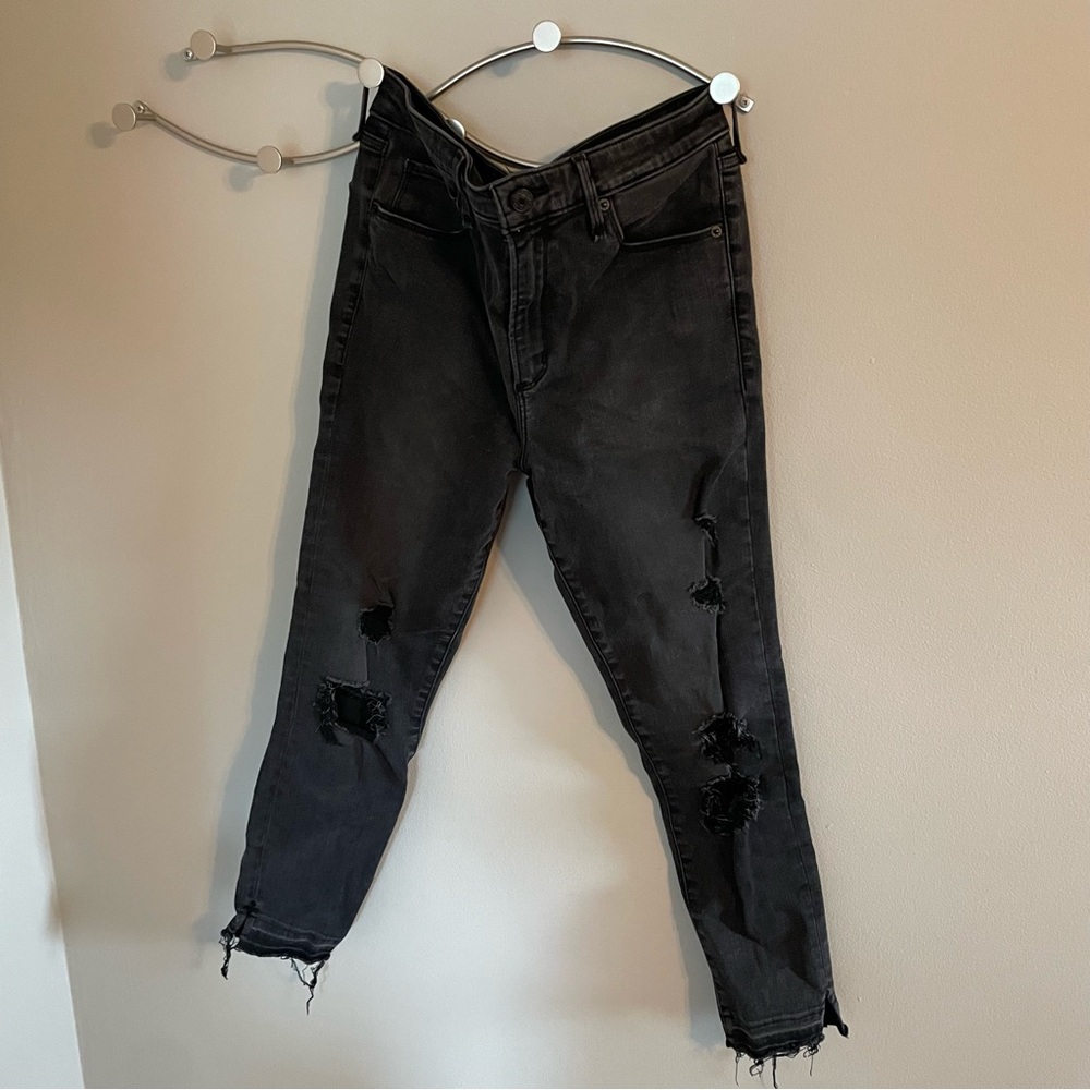 Black Abercrombie High Rise Skinny Jeans